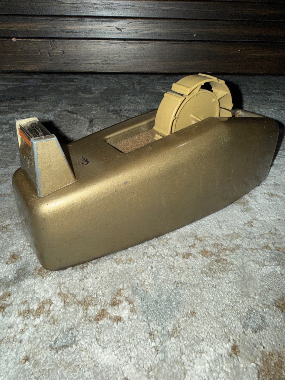 Vintage Scotch C-23 Heavy Duty Weighted Tape Dispenser Gold